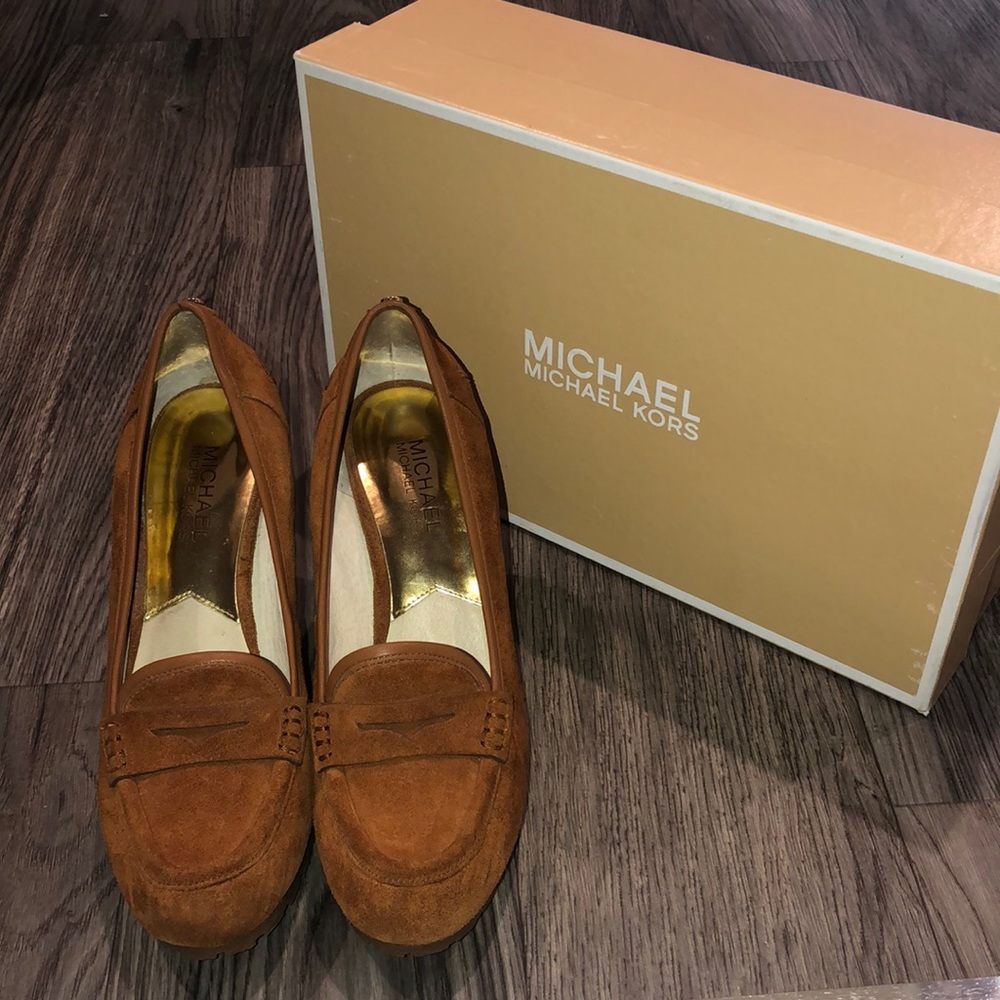Michael Kors Suede Rory Loafer - Walnut - Size 8.5